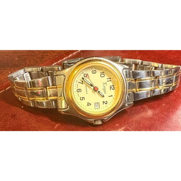 Women's Two Tone 28mm Luger Watch, Date Window - Picture 1 of 4